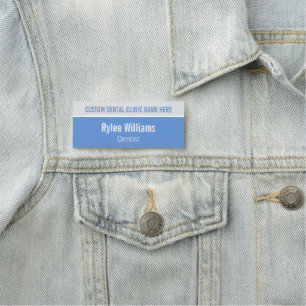 Custom Blue Dentist Namensschild