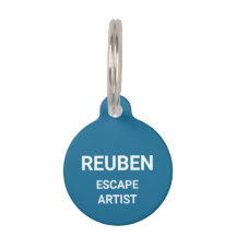 Custom Blue Escape Artist Dog, Pun Funny