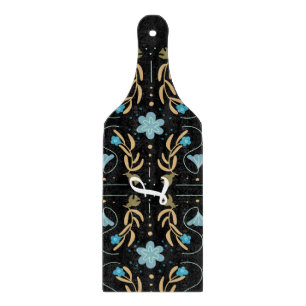 Custom Blue Floral Folk Art Charter Schneidebrett