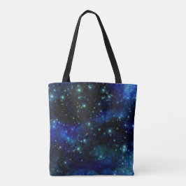 Custom Blue Galaxy Tote Bag Tasche