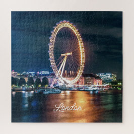 Custom Blue Gold City Night Travel London