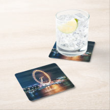 Custom Blue Gold City Night Travel London