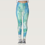 Custom Blue Green White Trendy Moderne Abstrakt Leggings<br><div class="desc">Custom Blue Green White Trendy Moderne Abstrakt Template Leggings.</div>