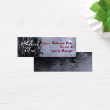 Custom Blue Halloween Sky und Ravens Party Ticket