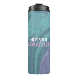 Custom Blue Holographic Wedding Bridesmaid Thermosbecher