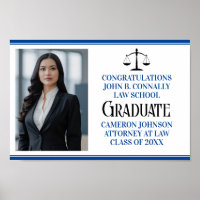 Custom Blue Law School Foto Graduation Party