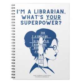 Custom Blue Librarian Spiral Notebook Notizblock