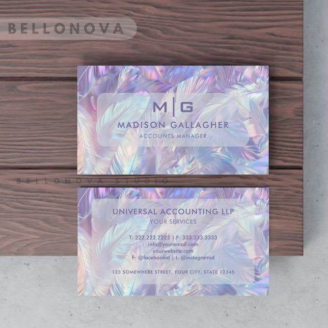 Custom Blue Lila Frizzle Muster Beruflich Visitenkarte (Custom Blue Purple Frizzle Pattern Professional Business Card)