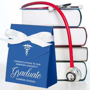 Custom Blue Medical School Graduation Party Geschenkschachtel