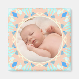 Custom Blue Mother Day New Mum Baby Foto Geschenk Magnet