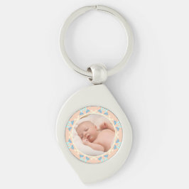 Custom Blue Mother Day New Mum Baby Foto Geschenk Schlüsselanhänger