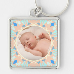 Custom Blue Mother Day New Mum Baby Foto Geschenk Schlüsselanhänger