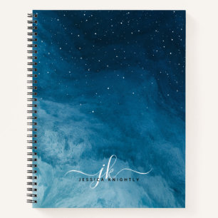 Custom Blue Night Sky Notebook mit Sternen Notizbuch