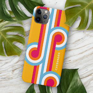 Custom Blue Orange Rosa Red Retro Art Muster Case-Mate iPhone Hülle