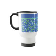 Custom Blue Periwinkles Ditsy Floral Muster