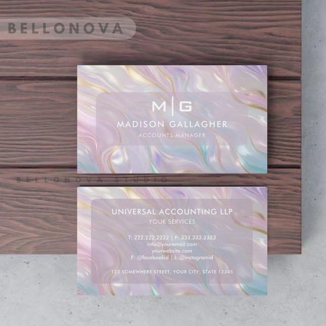 Custom Blue Pink Gold Glitzer Beruflich Visitenkarte (Custom Blue Pink Gold Glitter Professional Business Card)