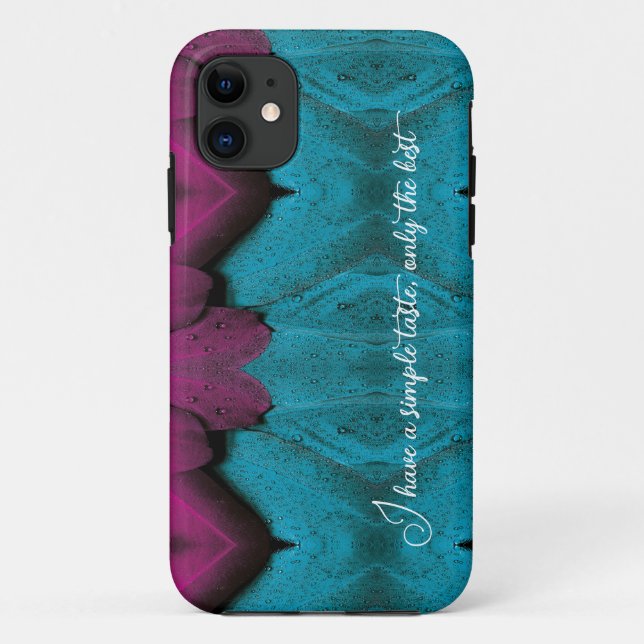Custom blue plumage iPhone Case (Rückseite)