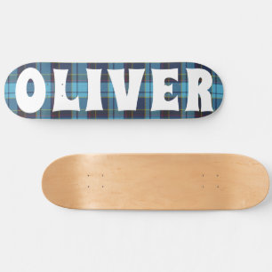 Custom Blue Scottan Schottenkarton Skateboard