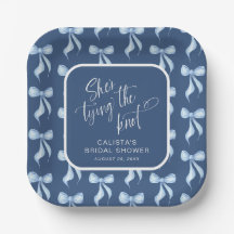 Custom Blue She's Tying the Knot Bridal Shower