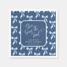 Custom Blue She's Tying the Knot Bridal Shower