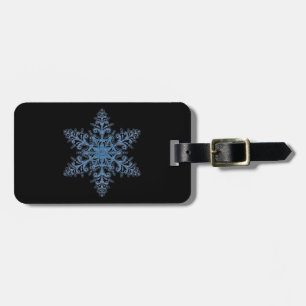 Custom Blue Snowflake Luggage Tag Gepäckanhänger