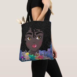 Custom blue Studentinnenverbindung Natural Hair Bl Tasche