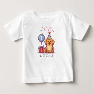 Custom Blue Welpe Tee für 1. Geburtstag