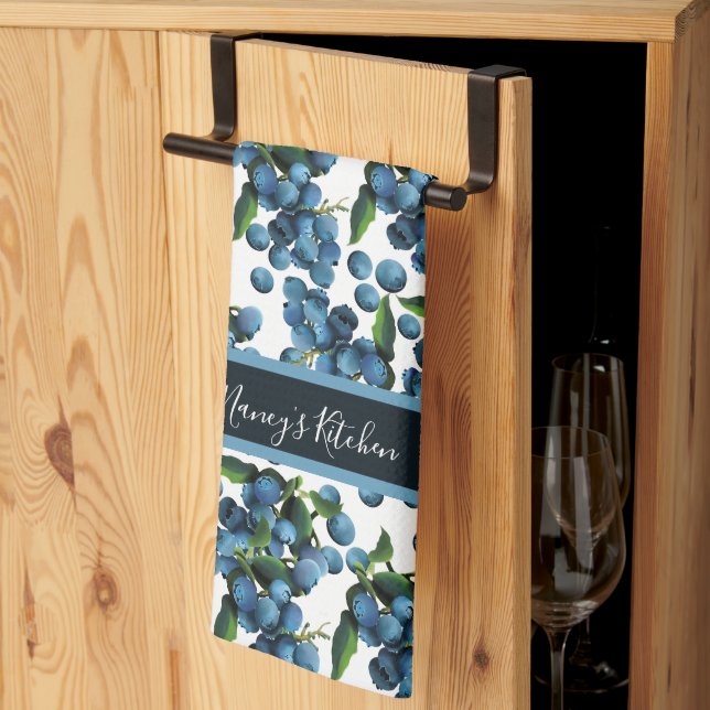 Custom Blueberry Geschirrtuch (Drittel gefaltet)