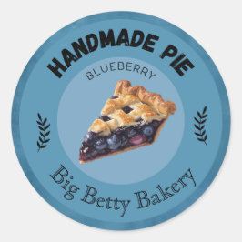 Custom Blueberry Pie Labels | Personalisierte Bäck Runder Aufkleber