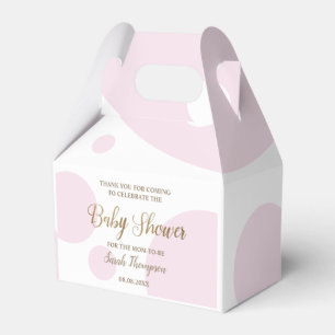 Custom Blush rosa und weiße Mädchen Dusche Geschenkschachtel