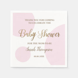 Custom Blush rosa und weiße Mädchen Dusche Serviette