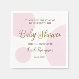 Custom Blush rosa und weiße Mädchen Dusche Serviette