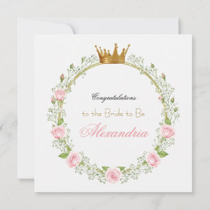 Custom Blushing Romance: Rose & Baby's Breathe Karte