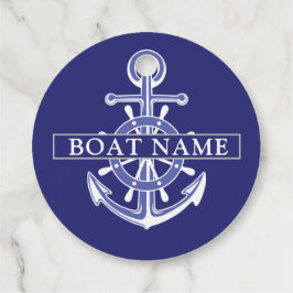 Custom boat captain name navy nautical sailor  geschenkanhänger