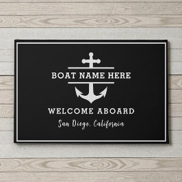 Custom Boat Name Anchor Nautical Welcome Fußmatte