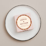 Custom Bohemisch Herbst Terracotta Florenz Hochzei Runder Aufkleber<br><div class="desc">Custom Bohemisch Herbst Terracotta Floral Wedding Classic Round Sticker</div>