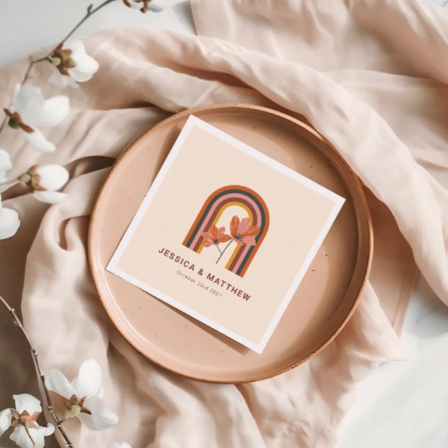 Custom Bohemisch Herbst Terracotta Florenz Hochzei Serviette (Von Creator hochgeladen)