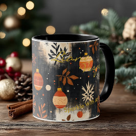 Custom Boho Chic Weihnachtsfeier - Personalisierte Tasse