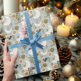 Custom Boho Chic Wrapping Paper mit Earthy Tones Geschenkpapier