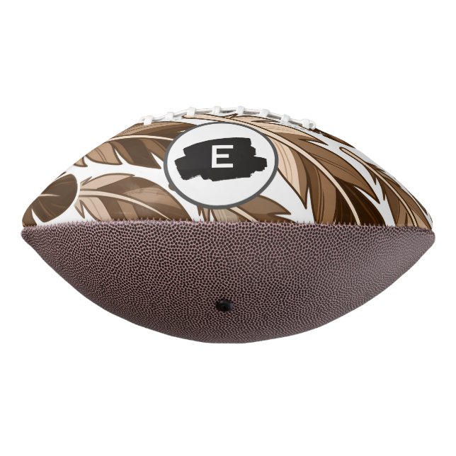Custom Boho Football - Personalisiert Monogram Bro (Gedreht 270)