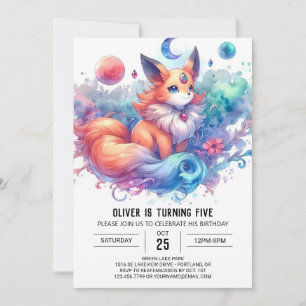 Custom Boho Fox Birthday Einladung