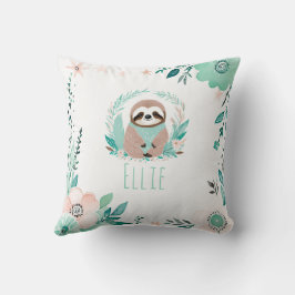 Custom Boho Niedlich Sloth Pillow Pastell Green Kissen