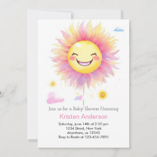 Custom Boho Sun Girl Baby Dusche Einladung