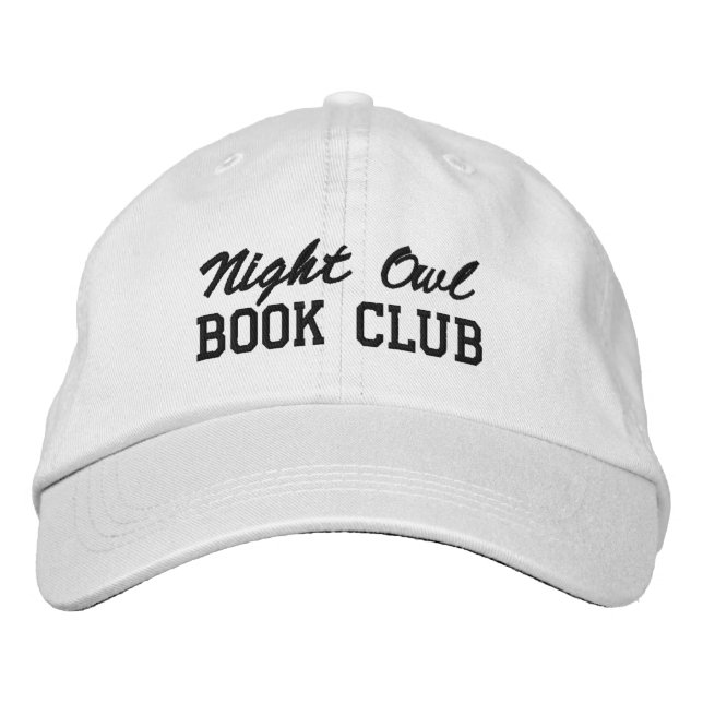 Custom Book Club Name Bestickte Baseballkappe (Vorderseite)