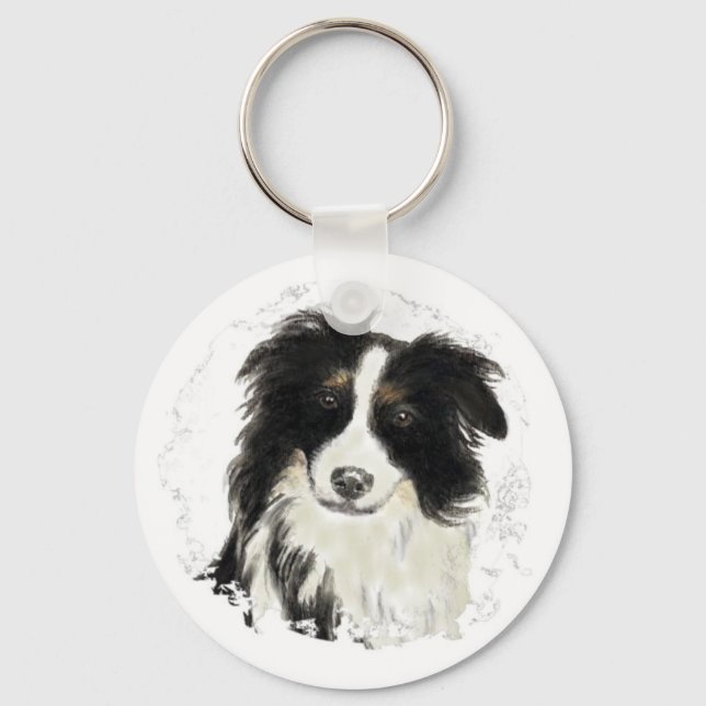 Custom Border Collie - Dog Collection Schlüsselanhänger (Vorderseite)