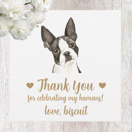 Custom Boston Terrier Dog Gastgeschenk Hochzeit Ta Geschenkanhänger