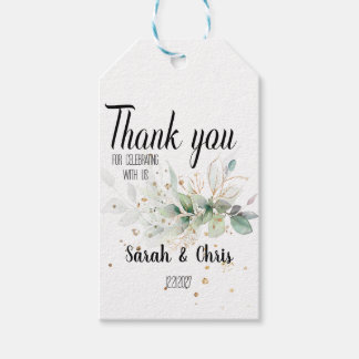 Custom Botanical Danke Gastgeschenke Hochzeiten Geschenkanhänger