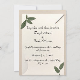 Custom Botanical Letter Paper | Elegant Printable Ankündigung