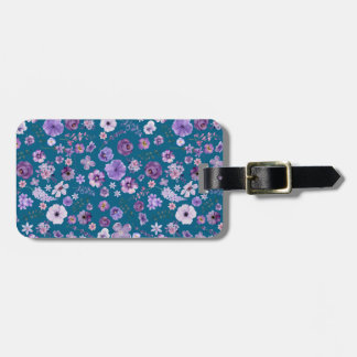 Custom Botanical Luggage Tag - Tief Aquamarine Ele Gepäckanhänger