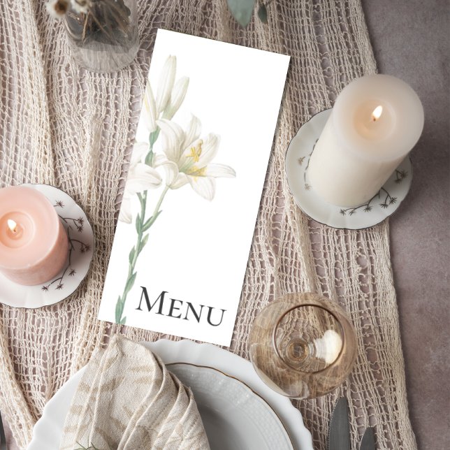 Custom Botanical Wedding Menu Menükarte (Von Creator hochgeladen)